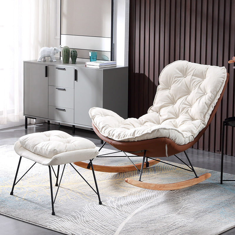 Wohnzimmer Luxus Freizeitstuhl Holz Rahmen Basis entspannende faule Schaukelstühle