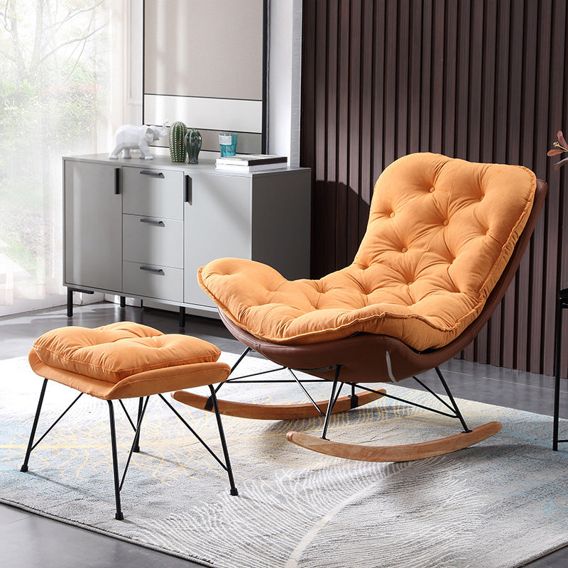 Wohnzimmer Luxus Freizeitstuhl Holz Rahmen Basis entspannende faule Schaukelstühle