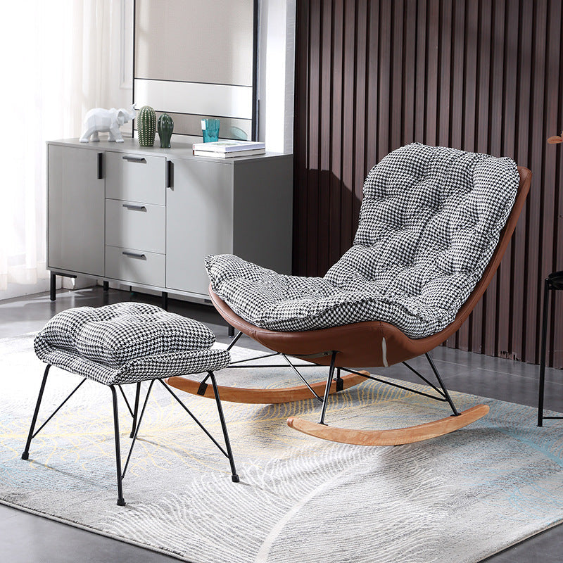 Wohnzimmer Luxus Freizeitstuhl Holz Rahmen Basis entspannende faule Schaukelstühle