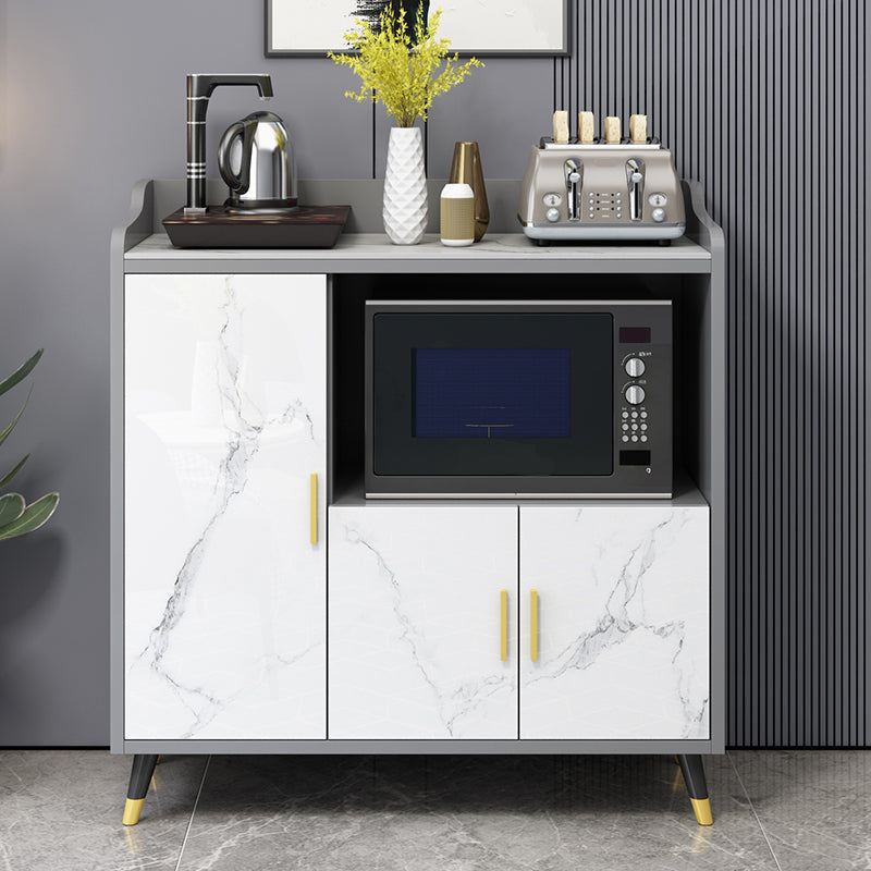 Server da pranzo per la casa in pietra in pietra in finto legno in legno con armadi