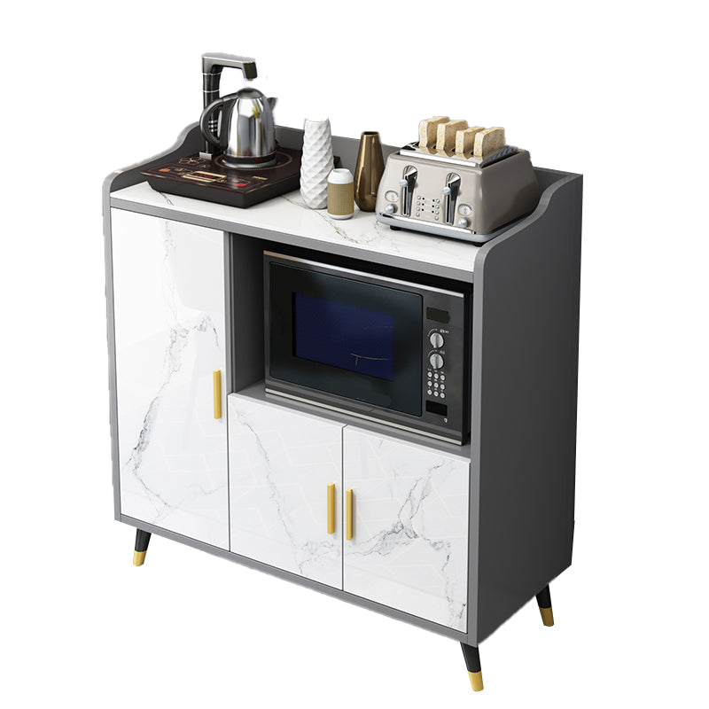 Server da pranzo per la casa in pietra in pietra in finto legno in legno con armadi