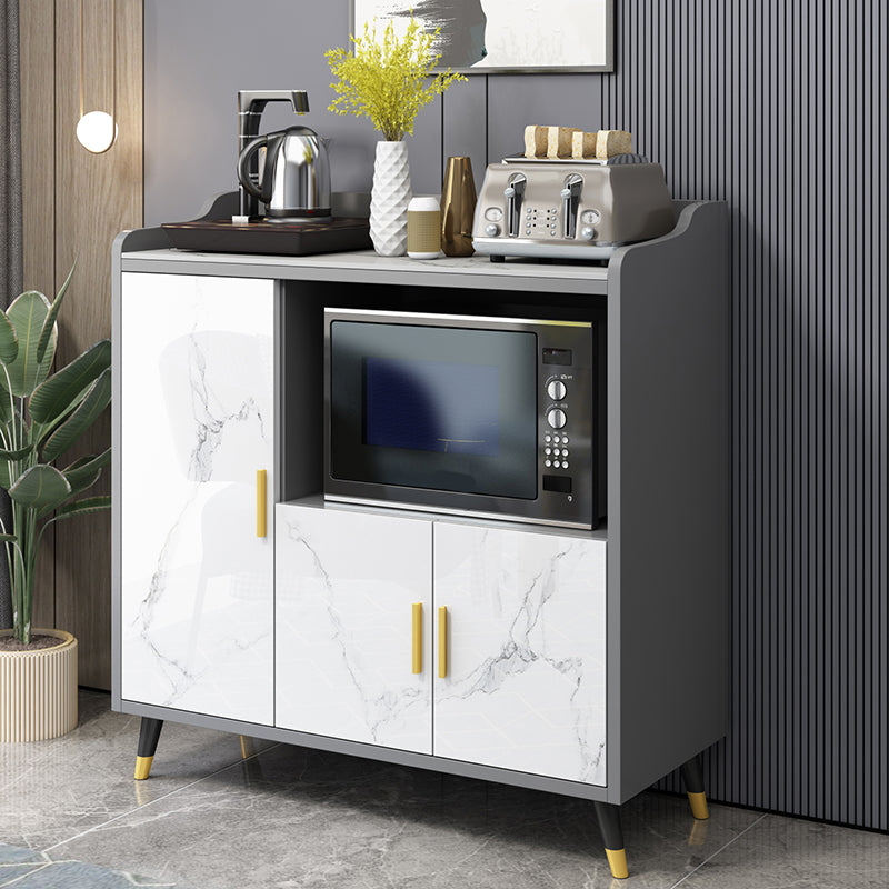 Server da pranzo per la casa in pietra in pietra in finto legno in legno con armadi