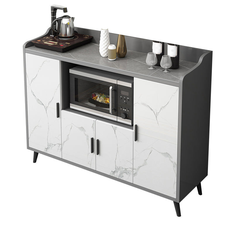 Server da pranzo per la casa in pietra in pietra in finto legno in legno con armadi