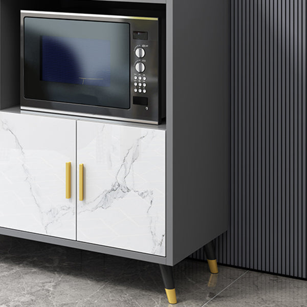 Server da pranzo per la casa in pietra in pietra in finto legno in legno con armadi