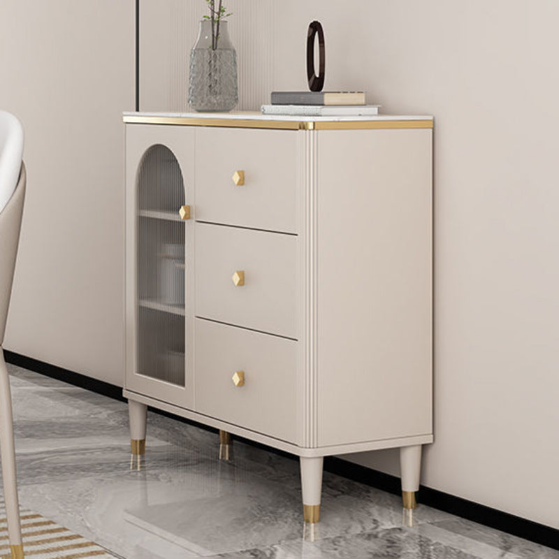 Porte di vetro contemporanee Display mobile per gambe legno per soggiorno