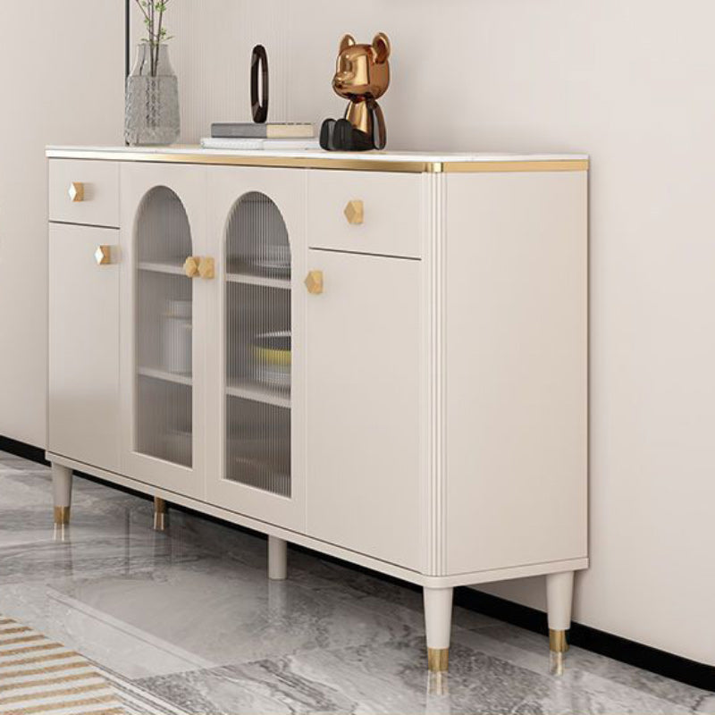 Porte di vetro contemporanee Display mobile per gambe legno per soggiorno