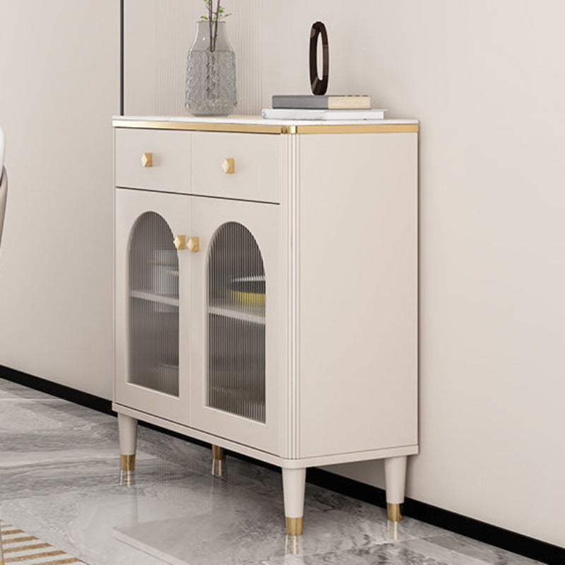 Porte di vetro contemporanee Display mobile per gambe legno per soggiorno