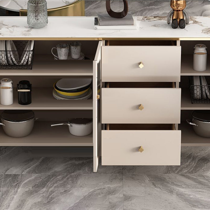 Porte di vetro contemporanee Display mobile per gambe legno per soggiorno