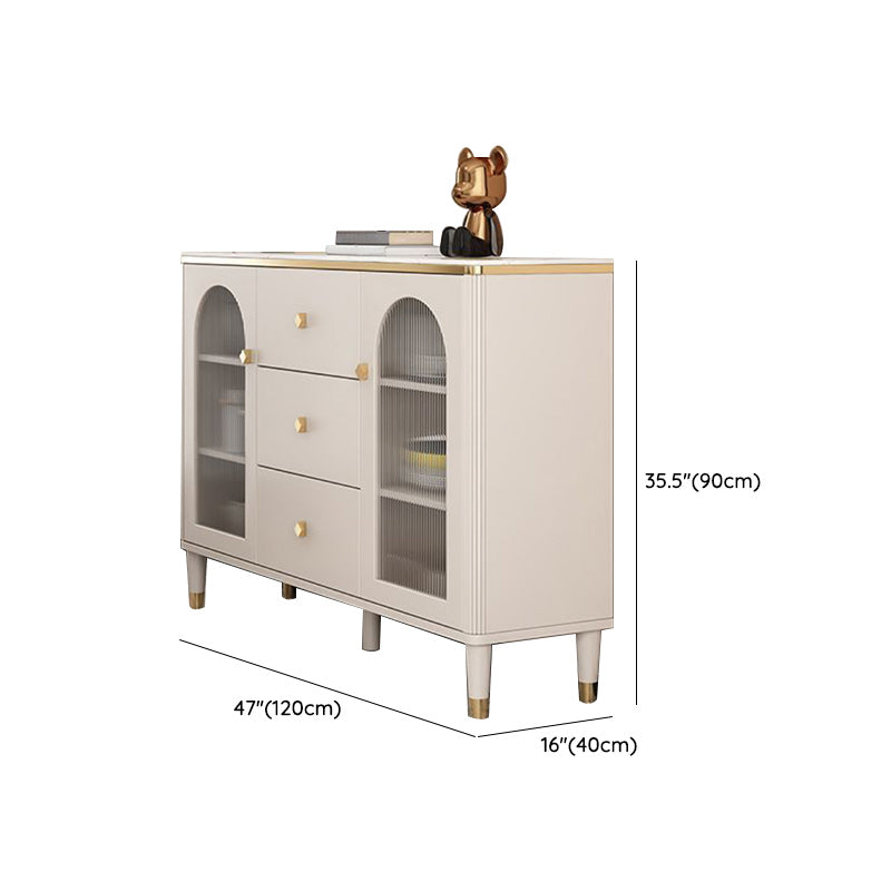 Porte di vetro contemporanee Display mobile per gambe legno per soggiorno