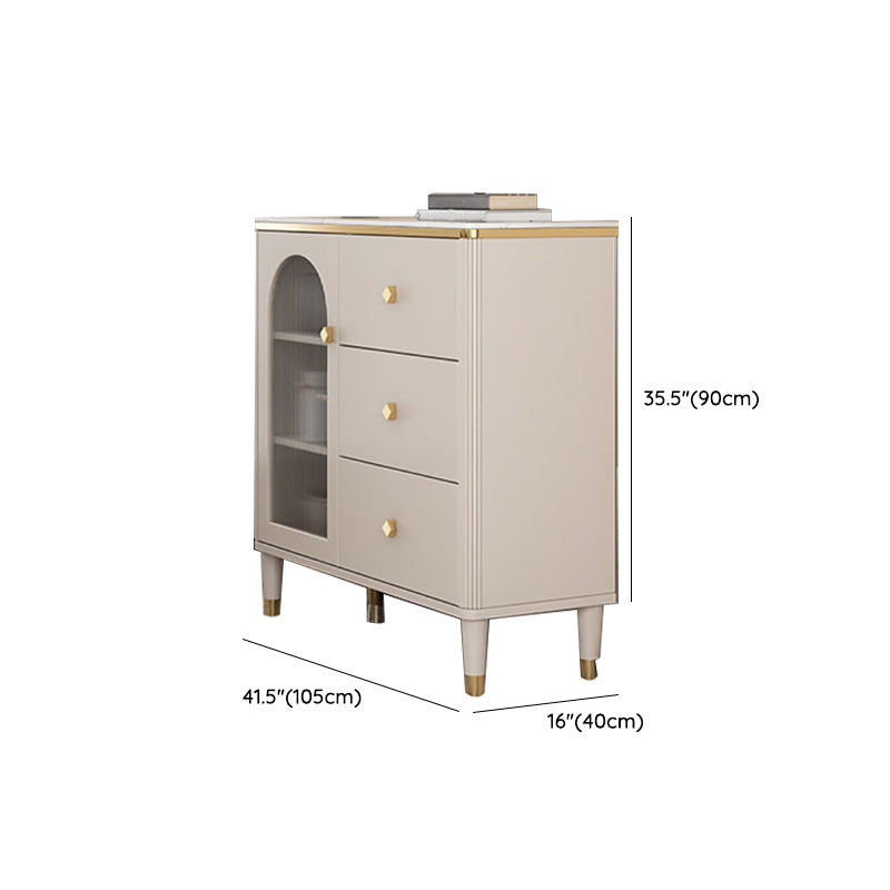 Porte di vetro contemporanee Display mobile per gambe legno per soggiorno