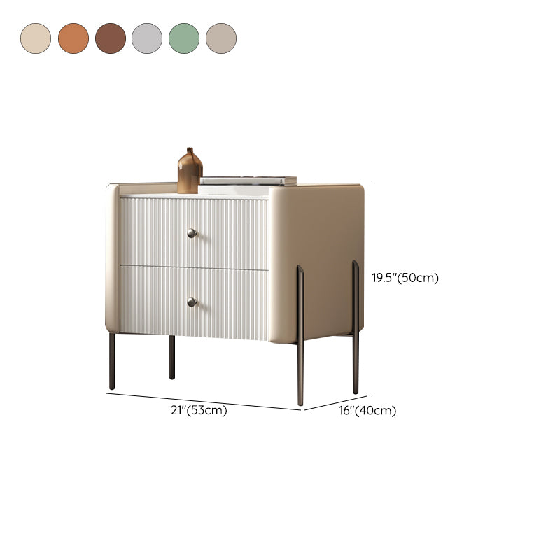 Accento moderno tavolo da comodino stoccaggio del comodino in pietra con gambe