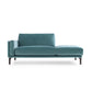 Living Room Chaise Square Arms Modern Chaise Lounge with Velvet Upholster 71"L x 35"W x 33"H Left-Arm Chaise Clearhalo 'Chairs & Seating' 'Chaise Lounge' 'chaise_lounge' 'furn' 'furn_chaise_lounge' 'Furniture' 'Living Room Furniture' 7218844