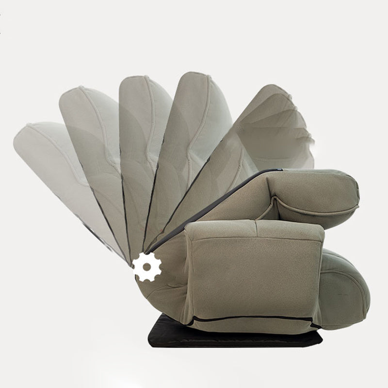 Sedia reclinabile in metallo in metallo in fronta in pelle