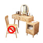 Rubberwood Vanity Table Drawers Simple Scandinavian Makeup Vanity Table