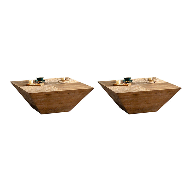 Rustic Corner Table Solid Wood Brown Side End Table for Living Room 35.5"L x 35.5"W x 14"H 2 Clearhalo 'Coffee & Accent Tables' 'End & Side Tables' 'end_side_tables' 'furn' 'furn_end_side_tables' 'Furniture' 'Living Room Furniture' 7219125