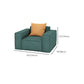 37" Wide Contemporary Sofa Leather Square Arm Green Standard Seating