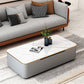 Rectangular Slate Coffee Table Contemporary Simple 4 Drawers Cocktail Table in White Clearhalo 'Coffee & Accent Tables' 'Coffee Tables' 'coffee_tables' 'furn' 'furn_coffee_tables' 'Furniture' 'Living Room Furniture' 7219268