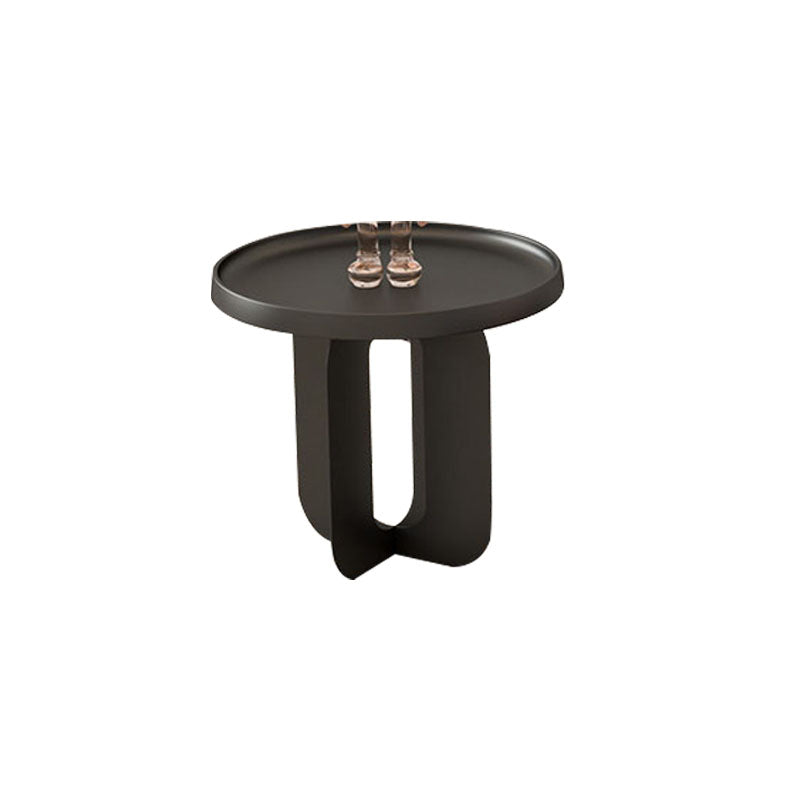 Modern Pedestal Round Coffee Table Set Tray Top Cocktail Table 20"L x 20"W x 18"H Black Clearhalo 'Coffee & Accent Tables' 'Coffee Tables' 'coffee_tables' 'furn' 'furn_coffee_tables' 'Furniture' 'Living Room Furniture' 7219309