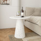 Round White Metal Coffee Table Modern Cocktail Table for Living Room Clearhalo 'Coffee & Accent Tables' 'Coffee Tables' 'coffee_tables' 'furn' 'furn_coffee_tables' 'Furniture' 'Living Room Furniture' 7219352