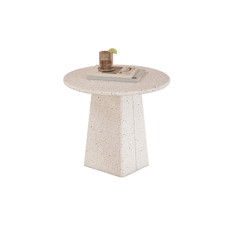 Round White Metal Coffee Table Modern Cocktail Table for Living Room Prismatic Clearhalo 'Coffee & Accent Tables' 'Coffee Tables' 'coffee_tables' 'furn' 'furn_coffee_tables' 'Furniture' 'Living Room Furniture' 7219353