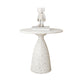 Round White Metal Coffee Table Modern Cocktail Table for Living Room Cone Clearhalo 'Coffee & Accent Tables' 'Coffee Tables' 'coffee_tables' 'furn' 'furn_coffee_tables' 'Furniture' 'Living Room Furniture' 7219354