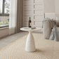 Round White Metal Coffee Table Modern Cocktail Table for Living Room Clearhalo 'Coffee & Accent Tables' 'Coffee Tables' 'coffee_tables' 'furn' 'furn_coffee_tables' 'Furniture' 'Living Room Furniture' 7219356