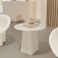 Round White Metal Coffee Table Modern Cocktail Table for Living Room Clearhalo 'Coffee & Accent Tables' 'Coffee Tables' 'coffee_tables' 'furn' 'furn_coffee_tables' 'Furniture' 'Living Room Furniture' 7219360