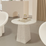 Round White Metal Coffee Table Modern Cocktail Table for Living Room Clearhalo 'Coffee & Accent Tables' 'Coffee Tables' 'coffee_tables' 'furn' 'furn_coffee_tables' 'Furniture' 'Living Room Furniture' 7219360