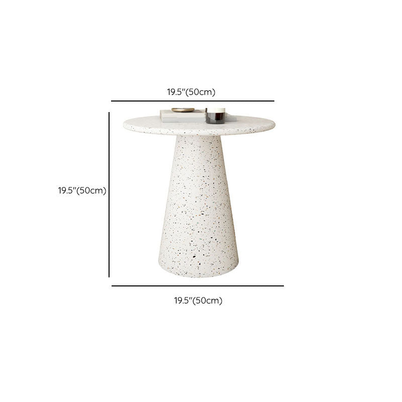 Round White Metal Coffee Table Modern Cocktail Table for Living Room Clearhalo 'Coffee & Accent Tables' 'Coffee Tables' 'coffee_tables' 'furn' 'furn_coffee_tables' 'Furniture' 'Living Room Furniture' 7219361