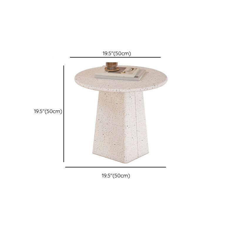 Round White Metal Coffee Table Modern Cocktail Table for Living Room Clearhalo 'Coffee & Accent Tables' 'Coffee Tables' 'coffee_tables' 'furn' 'furn_coffee_tables' 'Furniture' 'Living Room Furniture' 7219362