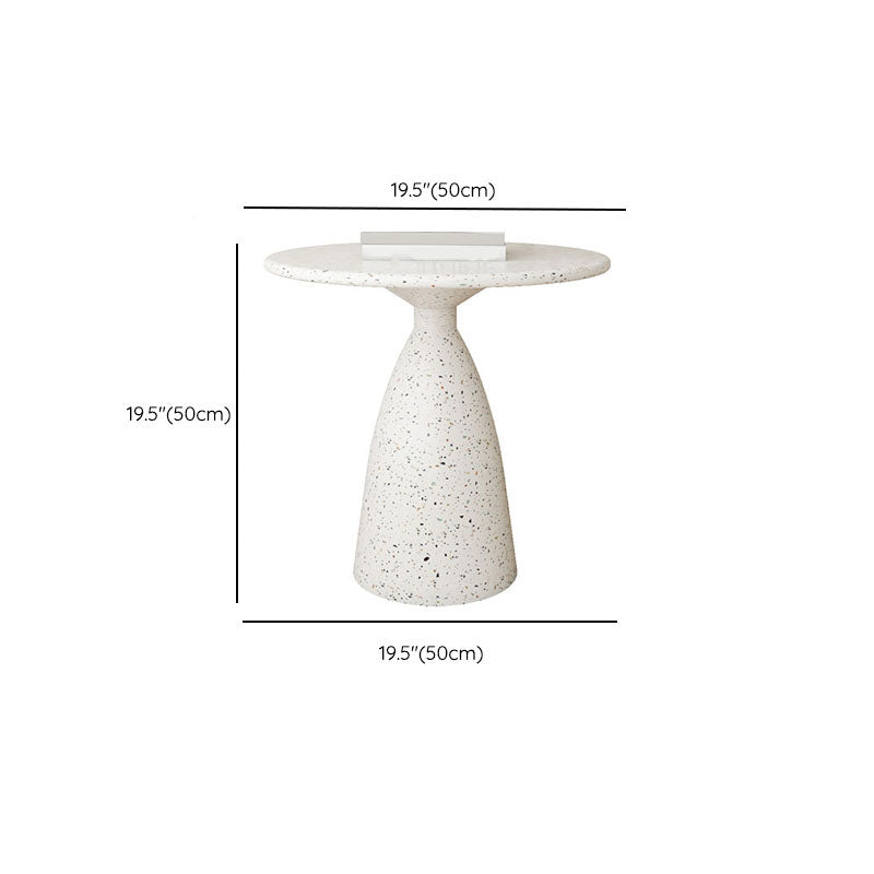 Round White Metal Coffee Table Modern Cocktail Table for Living Room Clearhalo 'Coffee & Accent Tables' 'Coffee Tables' 'coffee_tables' 'furn' 'furn_coffee_tables' 'Furniture' 'Living Room Furniture' 7219363