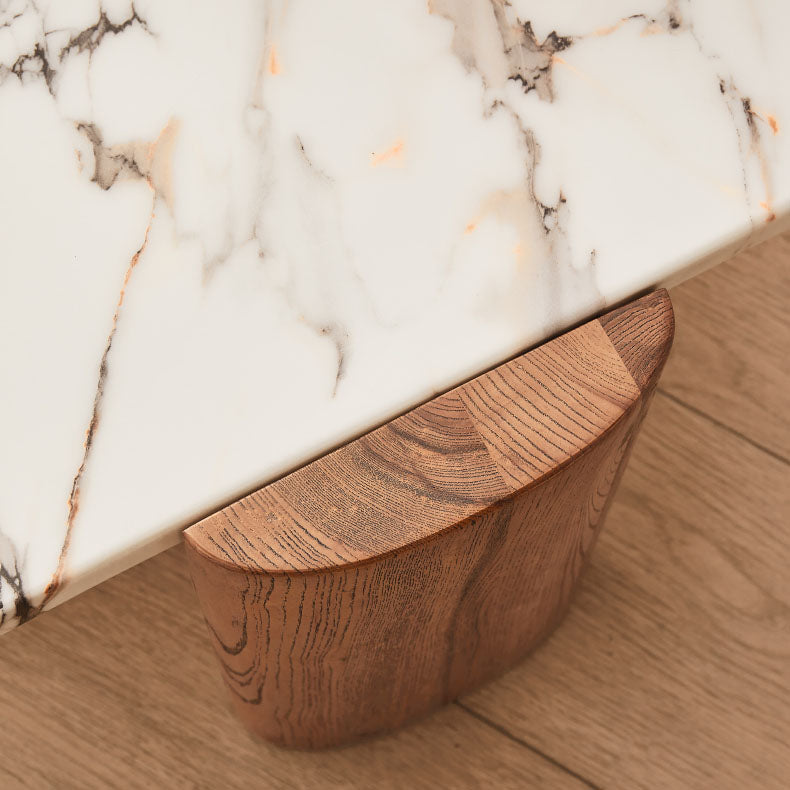 3 Legs Coffee Table Marble Geometric Coffee Coffee or End Table Clearhalo 'Coffee & Accent Tables' 'Coffee Tables' 'coffee_tables' 'furn' 'furn_coffee_tables' 'Furniture' 'Living Room Furniture' 7219370