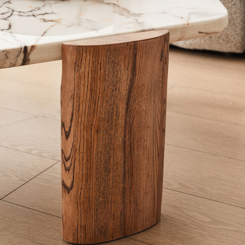 3 Legs Coffee Table Marble Geometric Coffee Coffee or End Table Clearhalo 'Coffee & Accent Tables' 'Coffee Tables' 'coffee_tables' 'furn' 'furn_coffee_tables' 'Furniture' 'Living Room Furniture' 7219372