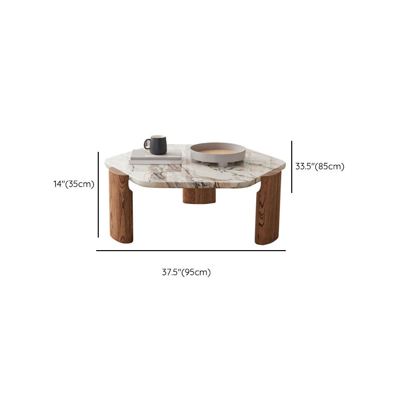 3 Legs Coffee Table Marble Geometric Coffee Coffee or End Table Clearhalo 'Coffee & Accent Tables' 'Coffee Tables' 'coffee_tables' 'furn' 'furn_coffee_tables' 'Furniture' 'Living Room Furniture' 7219373