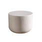 Round White Metal Coffee Table Pedestal 1 Single Cocktail Table 24"L x 24"W x 18"H Clearhalo 'Coffee & Accent Tables' 'Coffee Tables' 'coffee_tables' 'furn' 'furn_coffee_tables' 'Furniture' 'Living Room Furniture' 7219376