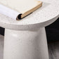 Round White Metal Coffee Table Pedestal 1 Single Cocktail Table Clearhalo 'Coffee & Accent Tables' 'Coffee Tables' 'coffee_tables' 'furn' 'furn_coffee_tables' 'Furniture' 'Living Room Furniture' 7219381