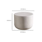 Round White Metal Coffee Table Pedestal 1 Single Cocktail Table Clearhalo 'Coffee & Accent Tables' 'Coffee Tables' 'coffee_tables' 'furn' 'furn_coffee_tables' 'Furniture' 'Living Room Furniture' 7219392