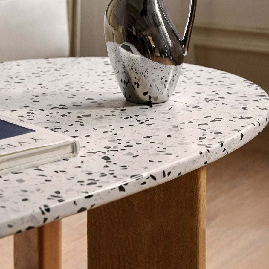 3 Legs Coffee Table Stone Geometric Coffee Coffee or End Table Clearhalo 'Coffee & Accent Tables' 'Coffee Tables' 'coffee_tables' 'furn' 'furn_coffee_tables' 'Furniture' 'Living Room Furniture' 7219399