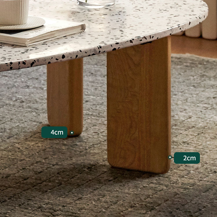 3 Legs Coffee Table Stone Geometric Coffee Coffee or End Table Clearhalo 'Coffee & Accent Tables' 'Coffee Tables' 'coffee_tables' 'furn' 'furn_coffee_tables' 'Furniture' 'Living Room Furniture' 7219401