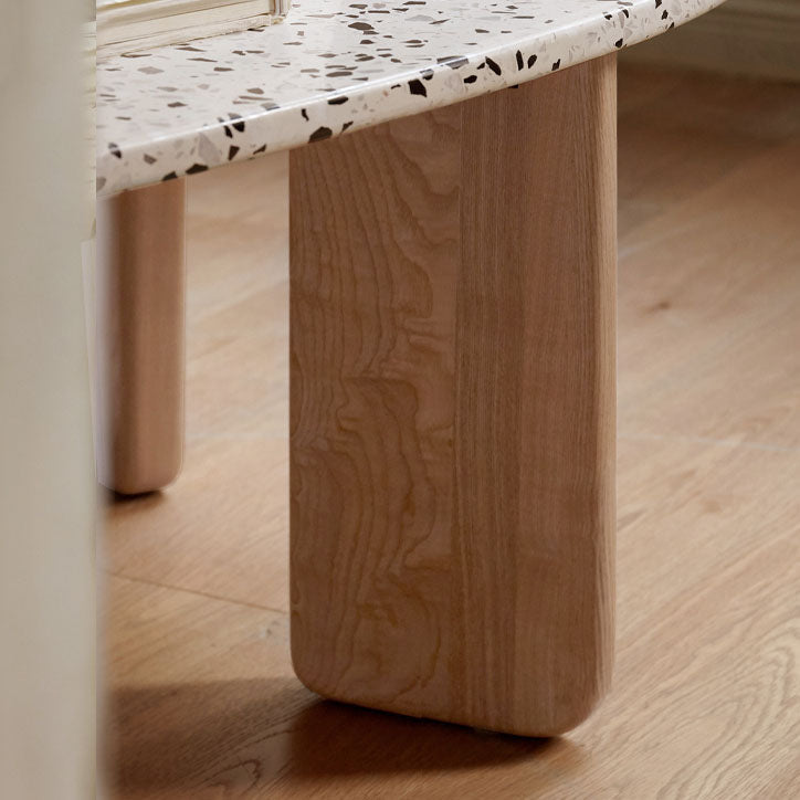 3 Legs Coffee Table Stone Geometric Coffee Coffee or End Table Clearhalo 'Coffee & Accent Tables' 'Coffee Tables' 'coffee_tables' 'furn' 'furn_coffee_tables' 'Furniture' 'Living Room Furniture' 7219402