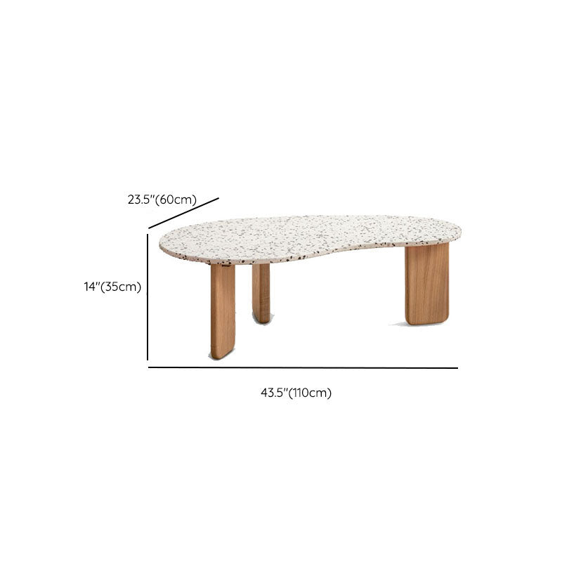 3 Legs Coffee Table Stone Geometric Coffee Coffee or End Table Clearhalo 'Coffee & Accent Tables' 'Coffee Tables' 'coffee_tables' 'furn' 'furn_coffee_tables' 'Furniture' 'Living Room Furniture' 7219404