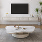 31" Wide Contemporary Coffee Table White Coffee Cocktail Table with Storage