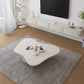 31" Wide Contemporary Coffee Table White Coffee Cocktail Table with Storage