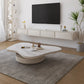 31" Wide Contemporary Coffee Table White Coffee Cocktail Table with Storage