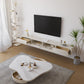 31" Wide Contemporary Coffee Table White Coffee Cocktail Table with Storage