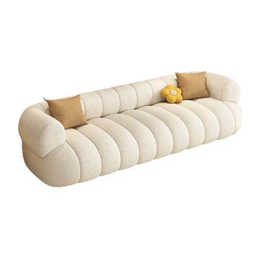35" Wide Contemporary Sofa White Pillows Stationary Seating for Living Room Clearhalo 'furn' 'furn_sofas' 'Furniture' 'Living Room Furniture' 'Sofa' 'sofas' 7219663