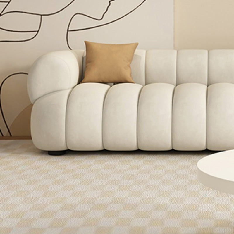 35" Wide Contemporary Sofa White Pillows Stationary Seating for Living Room Clearhalo 'furn' 'furn_sofas' 'Furniture' 'Living Room Furniture' 'Sofa' 'sofas' 7219665