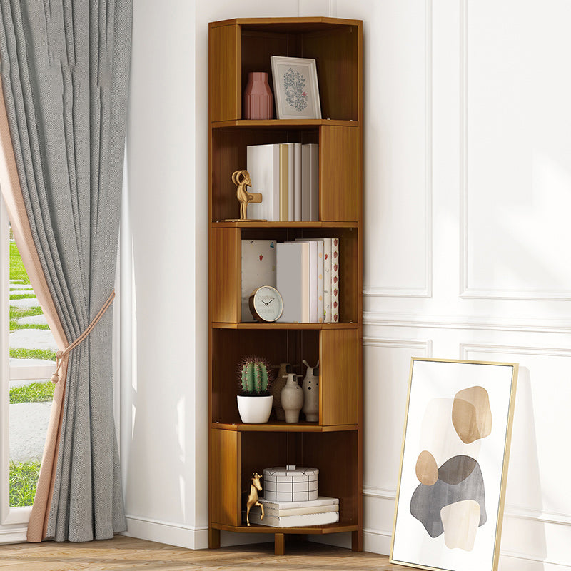 12.6"W Lacquered Accent Chest Brown Mid-Century Modern Chest with Shelves Clearhalo 'Cabinets & Chests' 'cabinets_chests' 'furn' 'furn_cabinets_chests' 'Furniture' 'Living Room Furniture' 7219727