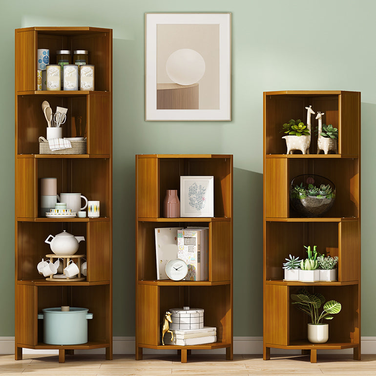 12.6"W Lacquered Accent Chest Brown Mid-Century Modern Chest with Shelves Clearhalo 'Cabinets & Chests' 'cabinets_chests' 'furn' 'furn_cabinets_chests' 'Furniture' 'Living Room Furniture' 7219730