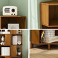 12.6"W Lacquered Accent Chest Brown Mid-Century Modern Chest with Shelves Clearhalo 'Cabinets & Chests' 'cabinets_chests' 'furn' 'furn_cabinets_chests' 'Furniture' 'Living Room Furniture' 7219735